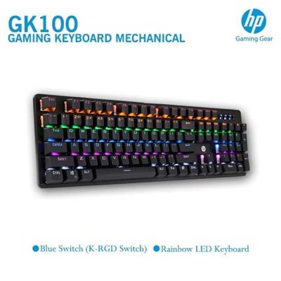 HP GK100 ORIGINAL FULL MECHANICAL KEYBOARD - RGB & Breathing Lights - Blue Switch