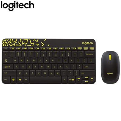 Logitech MK240 NANO Wireless Keyboard and Mouse Combo (Black/Chartreuse Yellow) 920-008202