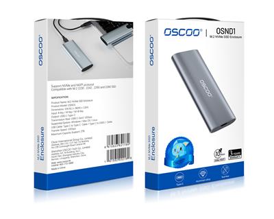 OSCOO OSND1 M.2 NVMe Case Enclosure SSD Case