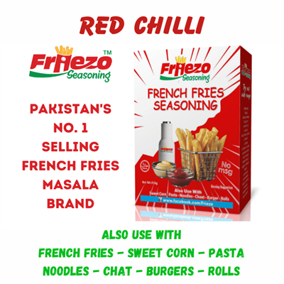 Friezo French Fries Masala Red Chilli Flavour 50g Box