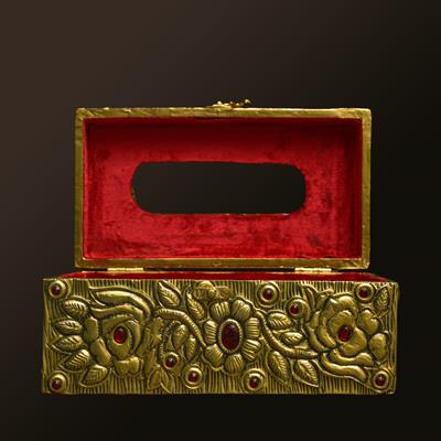 TISSUE BOX GOLDEN