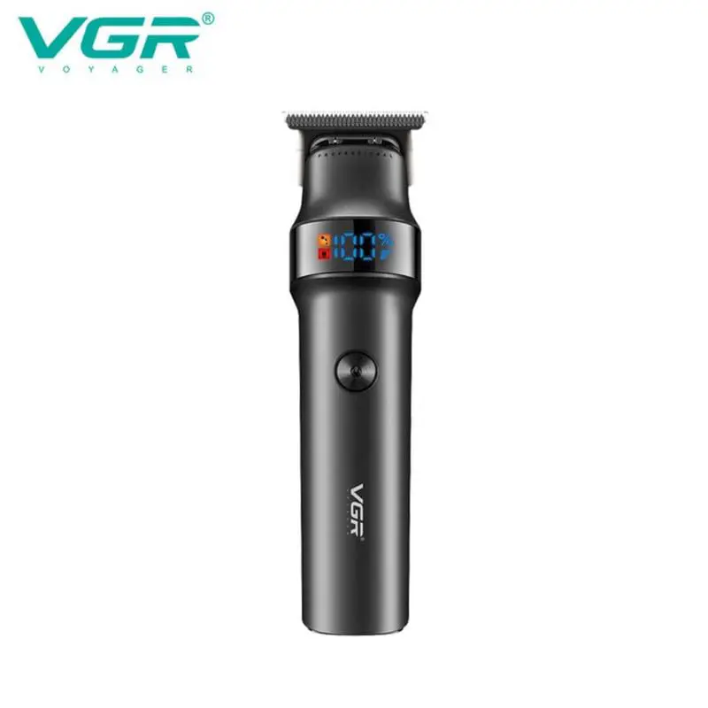VGR V-987 Professional Digital Display Turbo function 7000RPM Zero Gapped Cordless Pro Self Haircut Hair Clipper Beard trimmer Stainless steel & Ceramic Blade USB cable 3 Guide Comb Runtime 400 min