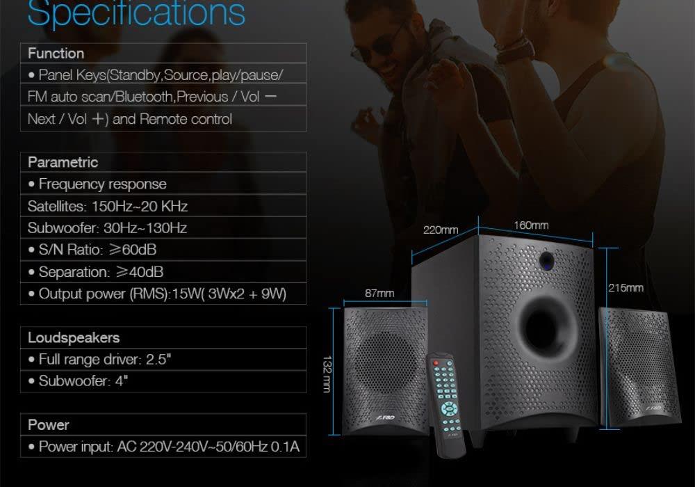 F&D F210X Channel Multimedia Speaker (Black) Wireless