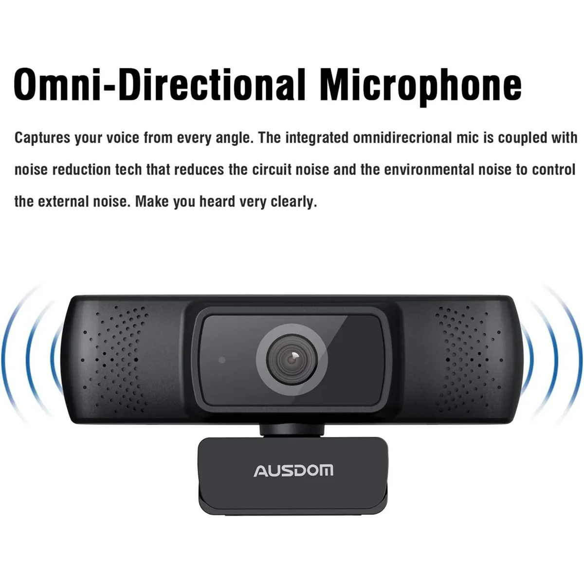 AUSDOM AF640 Full HD Business Web Camera Autofocus 1080P with Dual