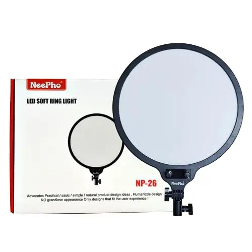 NeePho NP-26 | 26cm LED Ring Light | 360° Rotatable | 3 Color Modes | Perfect for Content Creation
