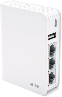GL.iNet GL-AR750 (Creta) Travel AC VPN Router, 300Mbps(2.4GHz)+433Mbps(5GHz) Wi-Fi, 128MB RAM, MicroSD Storage Support, Repeater Bridge