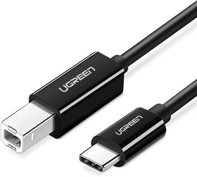 UGreen 50446 USB Type C to USB 2.0-B Printer Cable, 2 meter Length, Black