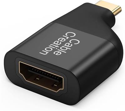 CableCreation USB C to HDMI Mini Adapter, Portable Type C to HDMI Female 4K Aluminum Converter, Thunderbolt 3 Compatible for MacBook Pro 2019/2018,Galaxy 22 Ultra,S9/8,Surface Book 2, XPS 13, Black