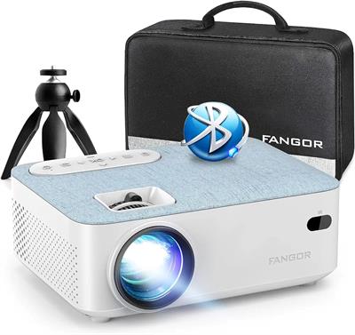 FANGOR Mini Projector, Protable Compatible with HDMI/USB/SD/VGA/TV Stick/AV/PS4/XBOX for Home Theater