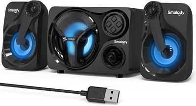 Smalody Computer Speakers for Desktop with Subwoofer Bluetooth, 2.1 PC Speakers System for Gaming Monitor