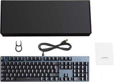 AUKEY Mechanical Gaming Keyboard RGB Backlit 105 Keys QWERTY UK Layout Rollover, Red Switches Customizable Key with 12 LED RGB Color Modes, 7 Levels Brightness and Speed Adjustment, USB Wired for PC Gamers