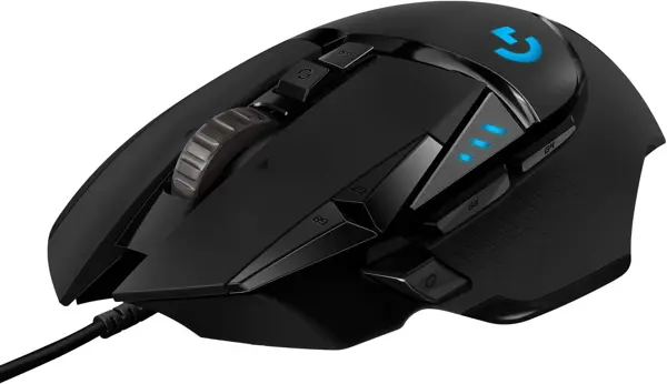 Logitech G502 HERO High Performance Wired Gaming Mouse, HERO 25K Sensor, 25,600 DPI, RGB, Adjustable Weights, 11 Buttons, On-Board Memory, PC/Mac (Used)
