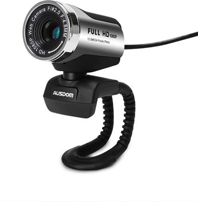 AUSDOM Full HD 1080P Wide Angle View Webcam with Anti-Distortion, AW615 USB Computer Camera,90-Degree FOV, auto Low-Light Correction, Plug and Play for Zoom/Skype/Teams,Conferencing and Video Calling
