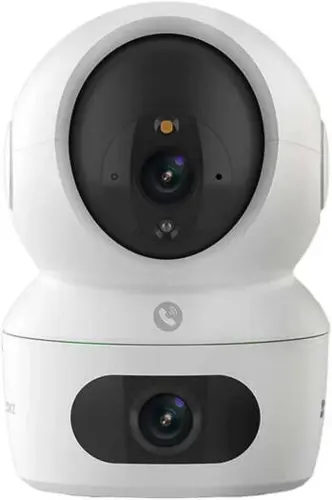 EZVIZ H7C Dual-Lens Pan & Tilt Wi-Fi Camera|Dual 2k Lenses Resolution|Two Way Calling|360 Panoramic View|Color Night Vision|Privacy Mode|MicroSD Card Support Upto 512GB|White