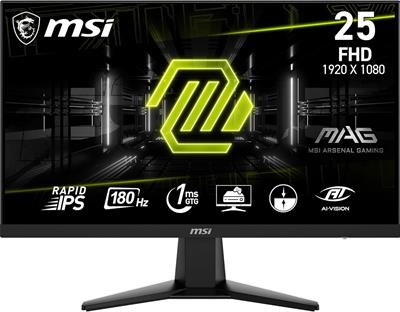 MSI G256F 25-inch 1920 x 1080 (FHD) Computer Monitor, 180Hz, Adaptive-Synch, HDMI, DisplayPort, VESA Mountable, Tilt, Height Adjustable, Speaker, 1ms, Black (New)