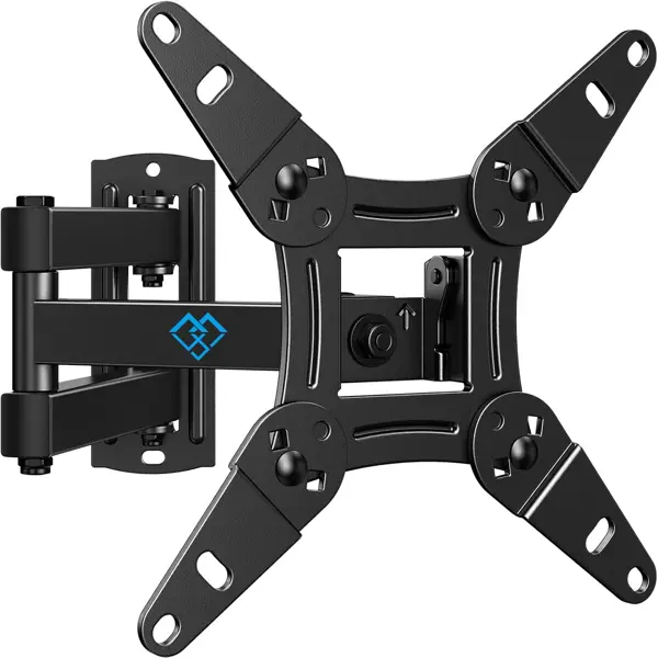 PERLESMITH TV Wall Bracket for 13-42 inch TVs, Swivels Tilts TV Wall Mount for Flat & Curved TV，VESA 75x75mm to 200x200mm up to 20KG