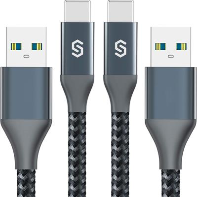USB Type C Cable, Syncwire [2 Pack, 3.3Ft] USB 3.0 Fast Charging & Sync Nylon Braided USB A to USB-C Charger Cord for Samsung Galaxy S10/S9/S8 Plus/Note 9/8, Nintendo Switch
