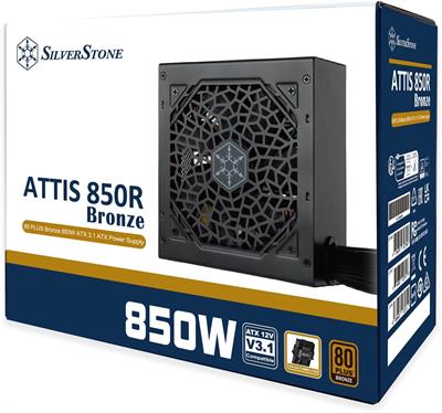 SilverStone SST-AT850R-BF ATTIS 850R 80 PLUS Bronze 850W ATX 3.1 Power Supply
