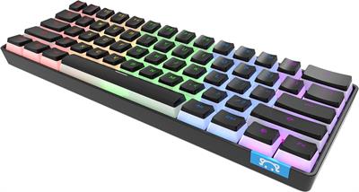 STK61 60% Bluetooth 5.0/USB Wired Dual Mode Mechanical Keyboard, Pudding PBT Keycaps, 61 Keys Compact Gaming Keyboard, Long Rechargeable Battery Life, USB Type C Cable Included, Blue Switch, Black