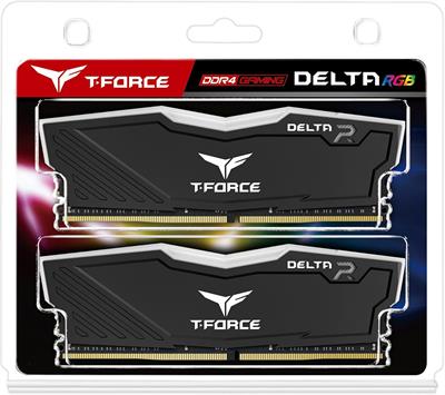TEAMGROUP T-Force Delta RGB DDR4 16GB (2x8GB) 3600MHz (PC4-28800) CL18 Desktop Gaming Memory Module Ram
