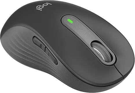 Logitech M650 Left Handed Wireless Mouse Signature  L Full Size Battery, Silent Clicks, Customizable Buttons, Bluetooth, PC/Mac/Chromebook - Graphite, Large (USED)