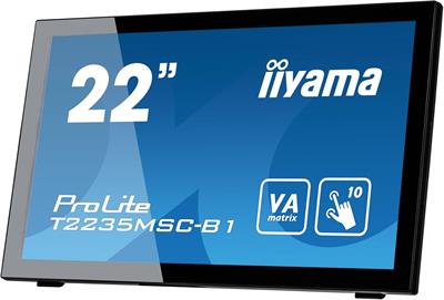 iiyama Prolite T2235MSC-B1 54,6cm VA LED-Monitor Full-HD 10 Punkt Multitouch kapazitiv (VGA, DVI, DisplayPort) schwarz 22" (Used)