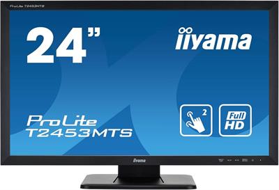 iiyama ProLite T2452MTS-B4 / LED monitor / 24" / TouchScreen / 1920 x 1080 Full HD / TN / 260 cd/m2 / 1000:1 / 2 ms / HDMI, DVI-D, VGA / speakers / black | T2452MTS