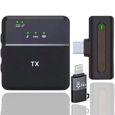 SX8 Type-c  Wireless Microphone for Plug-Play Wireless Lavalier Mic with Microphone SX8 Type-C/iPhone Lavalier Wireless Microphone, Noise Reduction