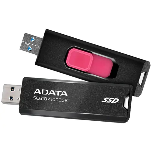 ADATA SSD External 1TB SC610 Read Speed 550MB/s USB 3.2 Gen 2 USB-A