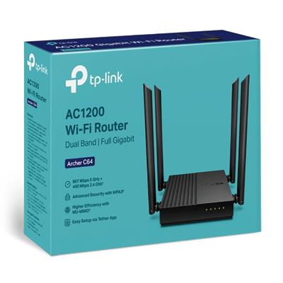 TP-Link Archer C64 AC1200 Wireless MU-MIMO WiFi Router 
