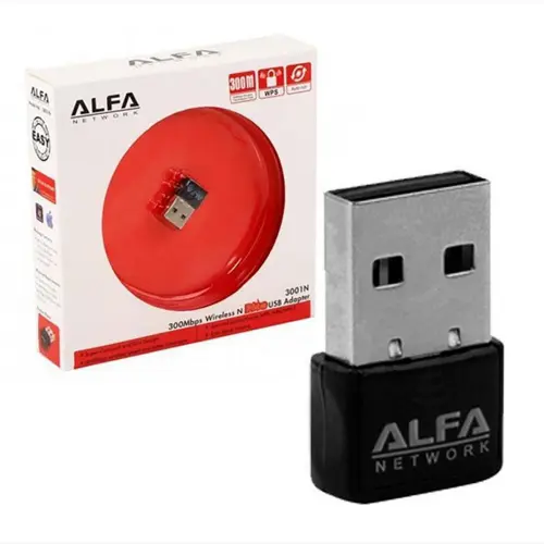Mini Alfa Wireless USB Adapter for 802.11 N (3001N) 300 MbpsUSB internet device with WiFi dongle - Device Alfa Wireless USB Adapter