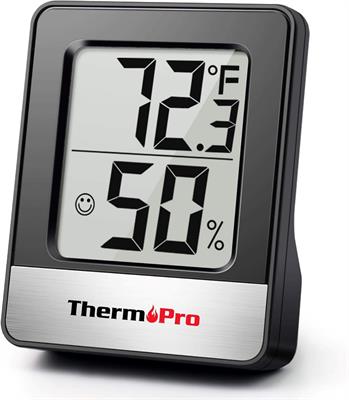 ThermoPro TP49 Digital Hygrometer Indoor Thermometer Humidity Meter Room Thermometer with Temperature and Humidity Monitor Mini Hygrometer Thermometer