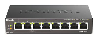 D-Link DGS-1008P 8-Port Gigabit PoE Unmanaged Desktop Switch 