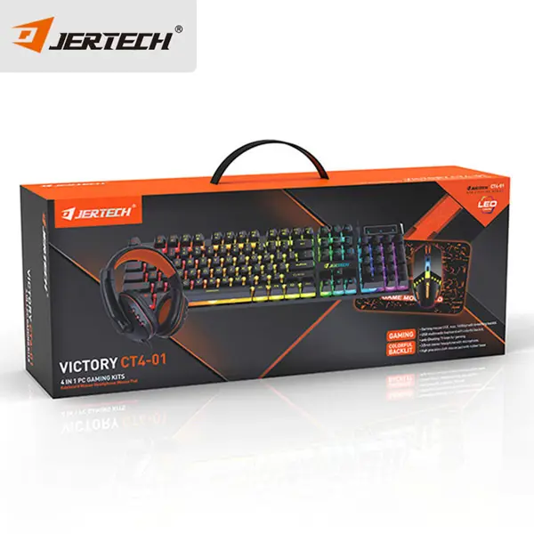 JERTECH 4 IN 1 KEYBOARD MOUSE HEADPHONE MOUSE PAD VICTORY (CT4-01)