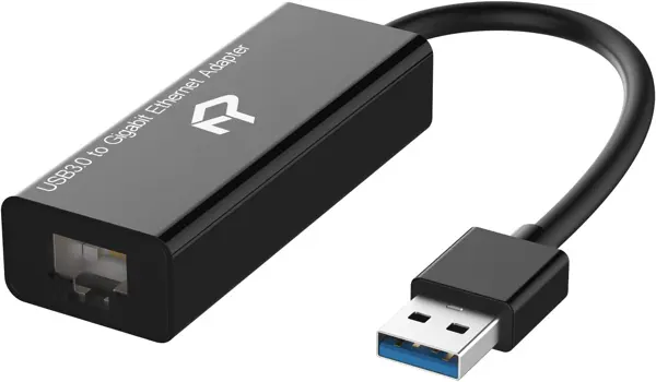 Rankie USB Network Adapter, USB 3.0 to RJ45 Gigabit Ethernet Internet Adapter, Black