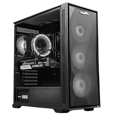 Thunder Tizona (With x4 ARGB Fans) Mid-Tower ATX Gaming Case – Black