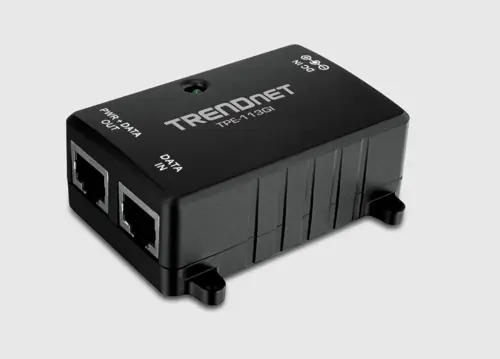 TRENDnet Gigabit Power Over Ethernet Injector, TPE-113GI (Version 3.0R), Full Duplex Gigabit Speeds, Connect Devices Up to 100m (328 ft), Wall Mount, Connect Network Devices Up to 100M (328 ft.)