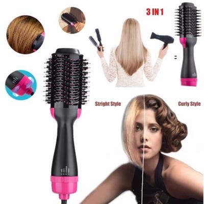 One Step Professional Curler Hair Straightener Hairdryer Hot Air Brush Styling Tool 3in 1-FREE DELIVERY