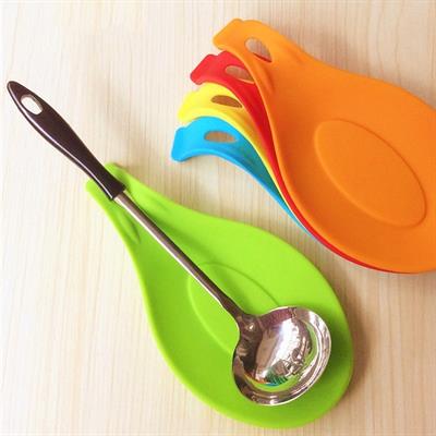 Pack of 5 Silicone Multipurpose Spoon Holder for Kitchen Utensil - Hear Resistance - Multi Color - FREE DELIVERY