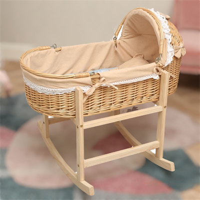 Traditional Wood Baby Cradle 