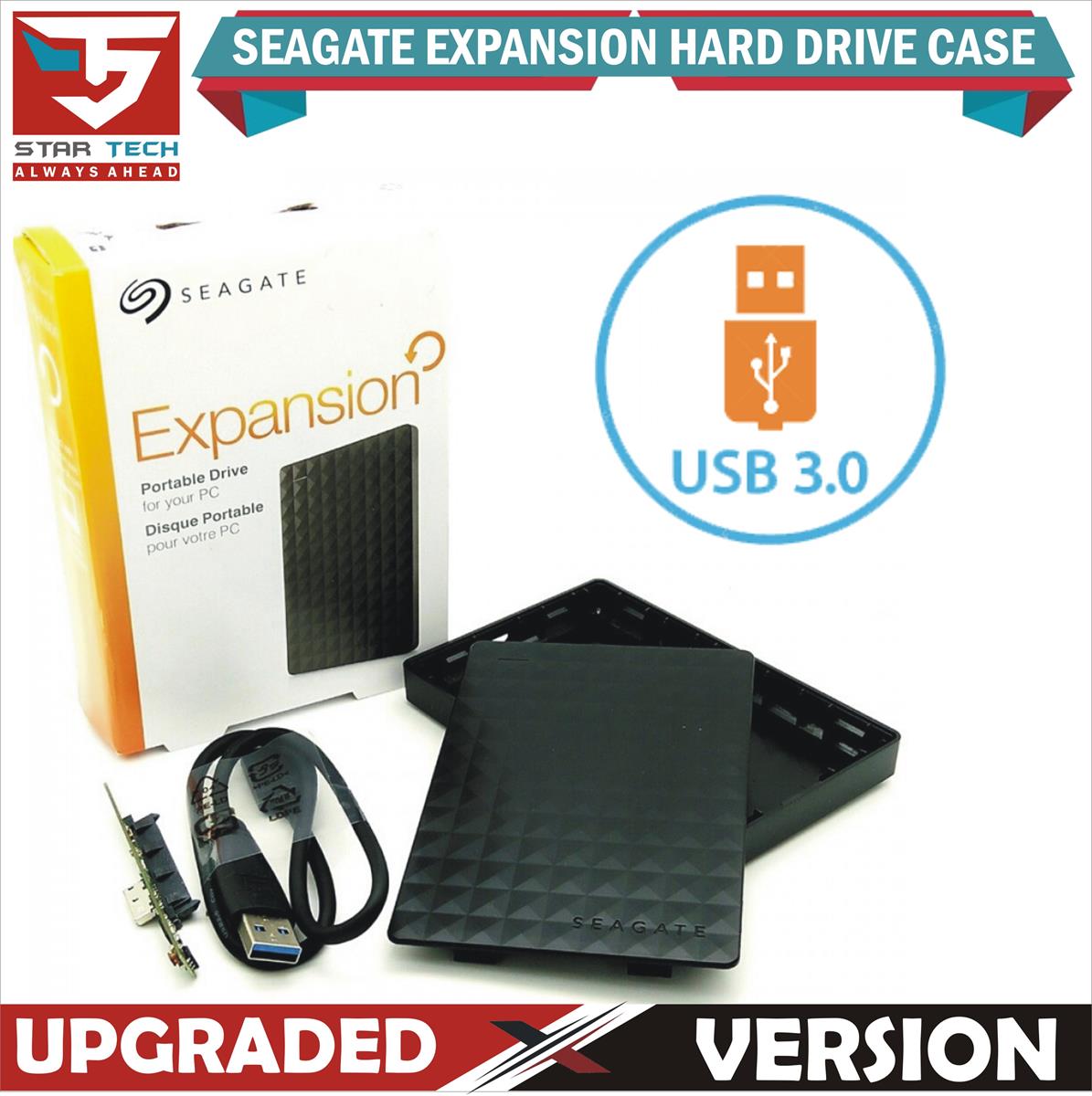 Seagate Expansion Portable Case (Hard Disk Case) 3.0 With Cable For PC