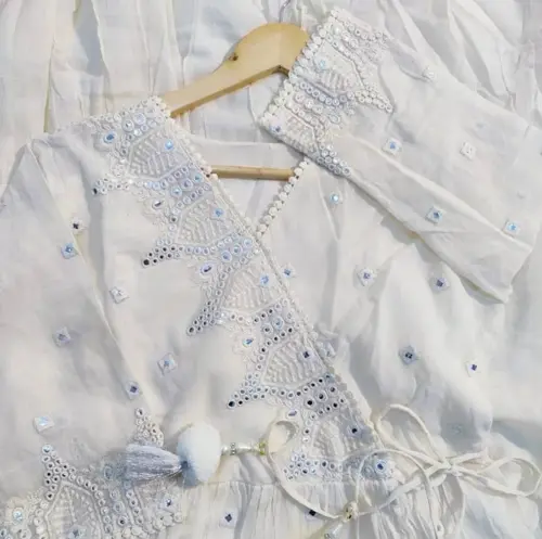 Chandni – Mirrorwork Cotton Angrakha Frock