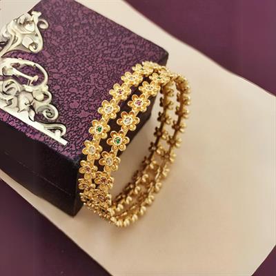 Gilded Flowers Bangles