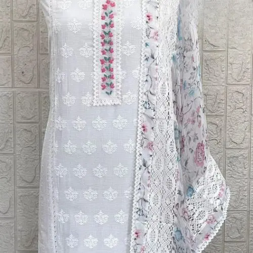 nazaakat – Embroidered Lawn with Crochet Detail