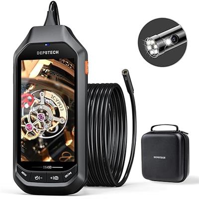 DEPSTECH Dual-Lens Endoscope, 4.5" 1080P HD Inspection Camera with Light