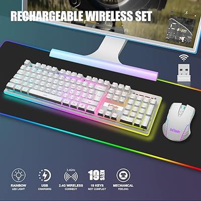 RedThunder K10 Wireless Gaming Keyboard and Mouse Combo