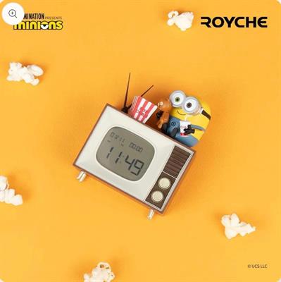 Minions Bob & Tim TV Shape Electronic Clock