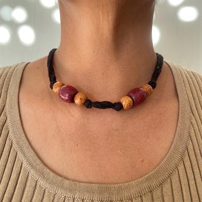 Boho bead necklace (HMN050)