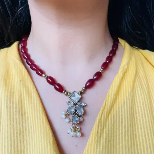 Maroon moti kundan2 (HMN073)