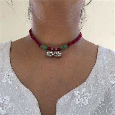 Dholna choker maroon (HMN006)